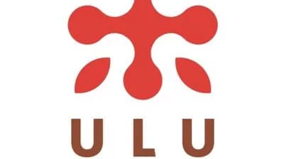 The logo features the words "ULU VENTURES" in brown beneath a red symbol composed of a central shape with surrounding leaf-like elements, reflecting the firm's focus on diversity and funding underrepresented founders.